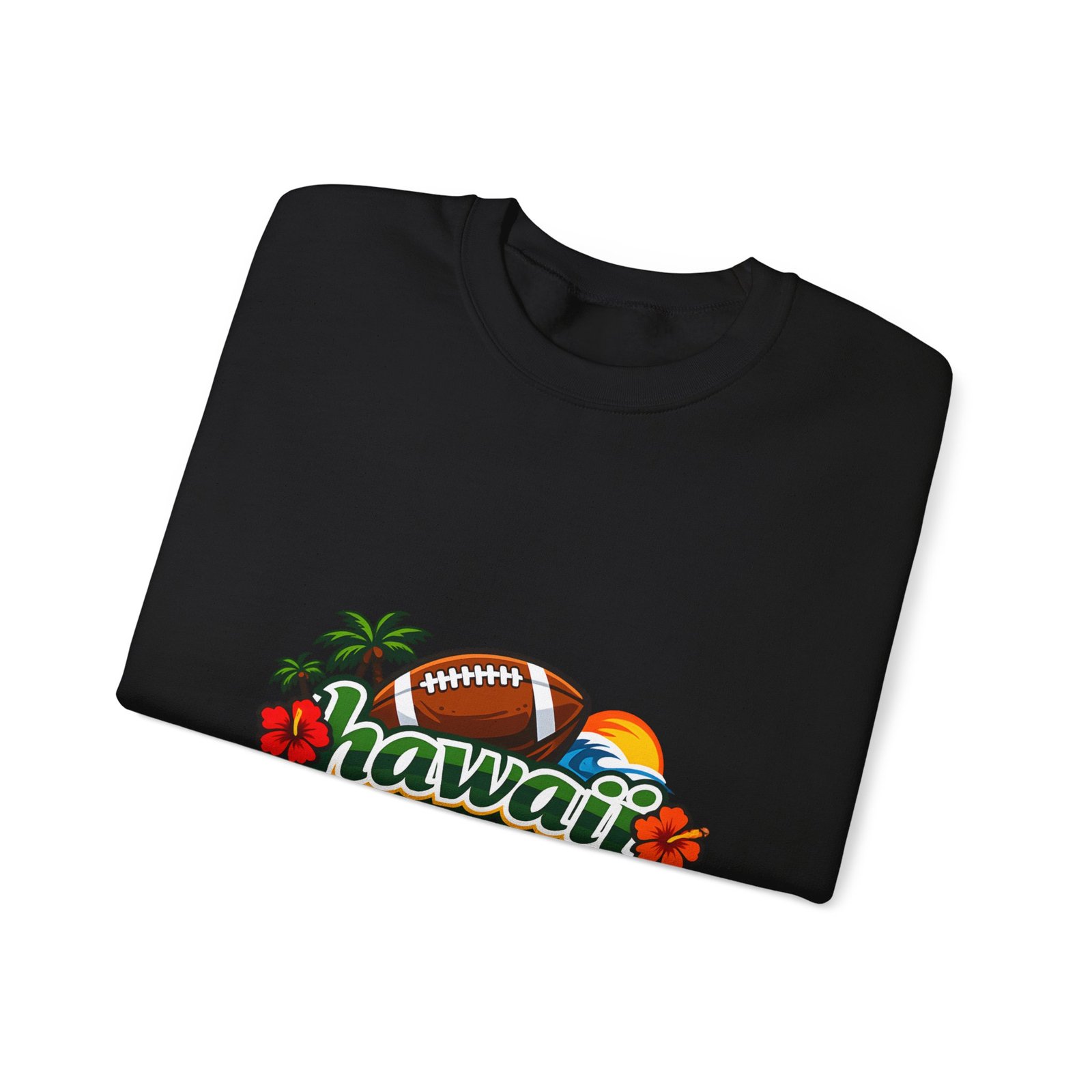 Hawaii Football Crewneck Sweatshirt — Tropical Sunset Palm Beach Pullover - Image 19