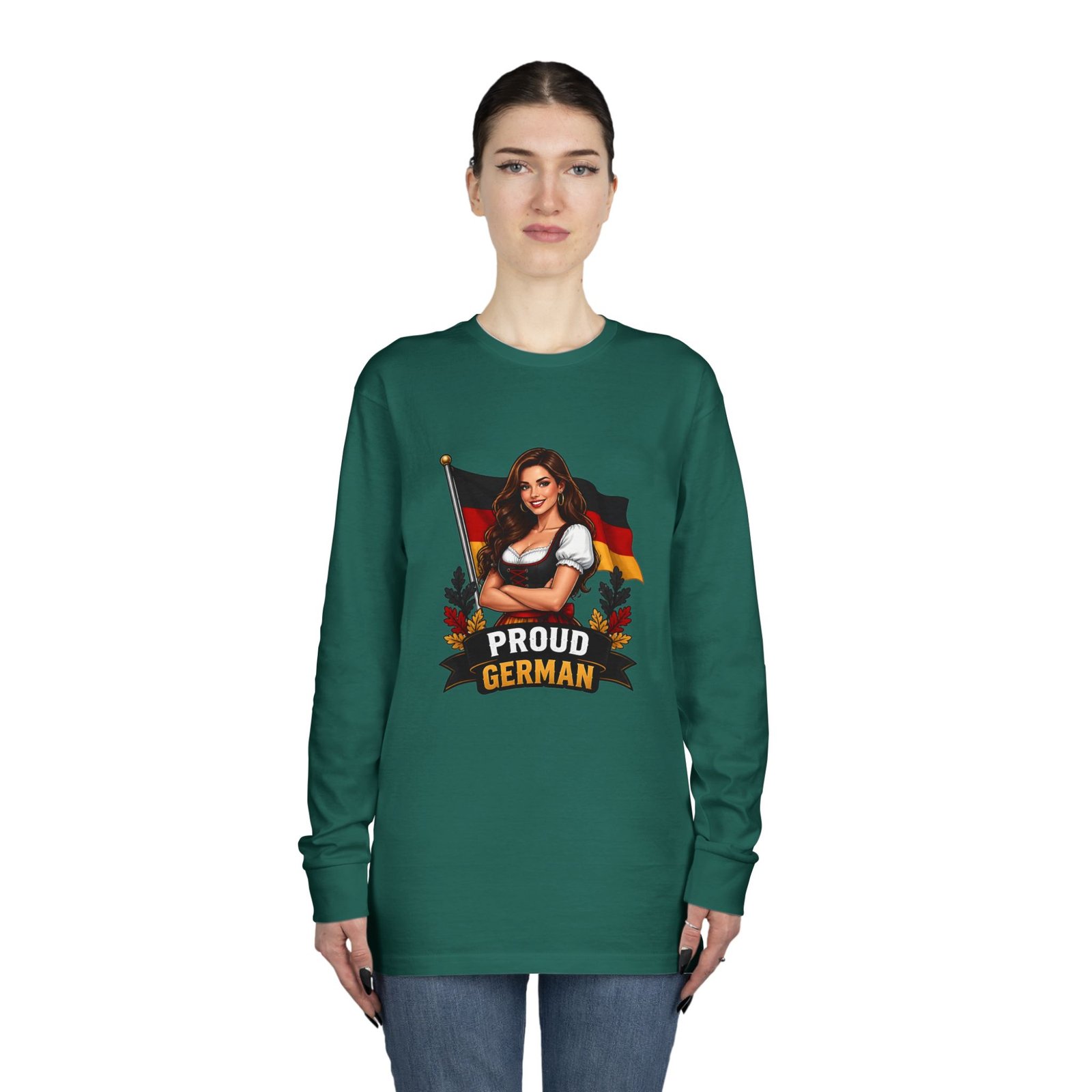 Proud German Long Sleeve Tee — Oktoberfest Bavarian Flag Design - Image 44