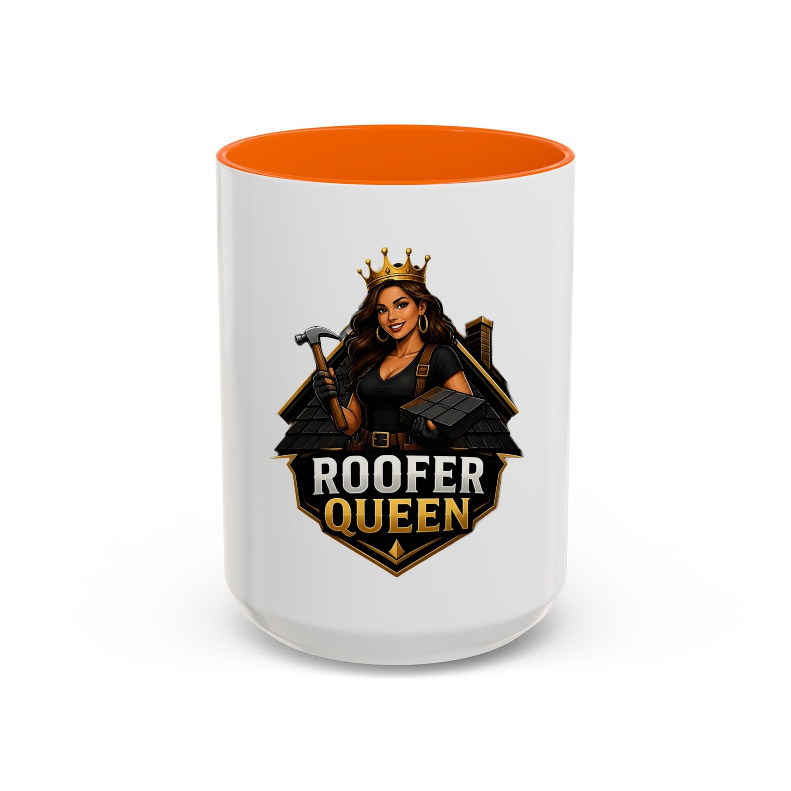 Roofer Queen Coffee Mug — Crowned Female Roofer Design (11/15oz) - Image 49