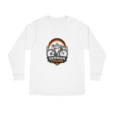 German Cycling Long Sleeve Tee — Retro Berlin Bike Logo