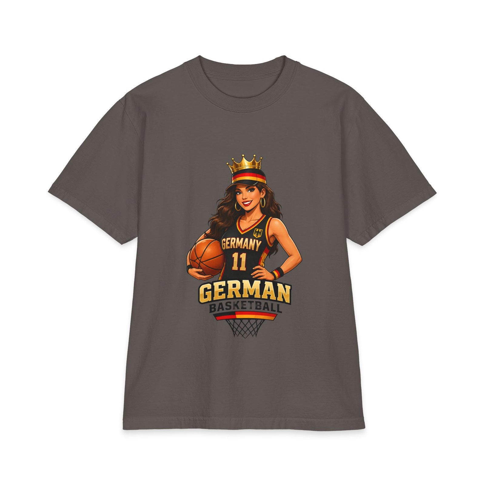 German Basketball Queen T-Shirt — Women’s #11 Basketball Jersey Graphic Tee - Image 3