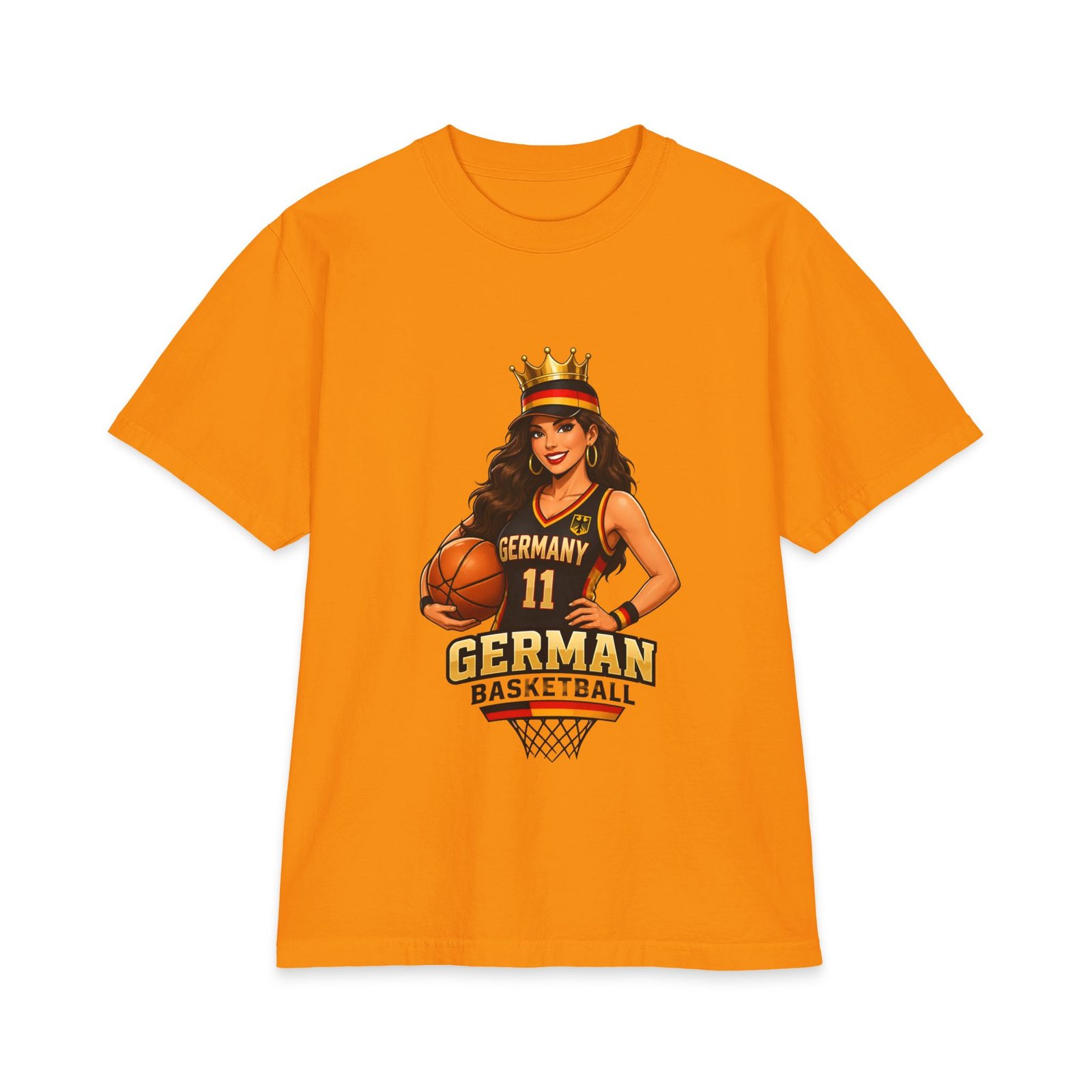 German Basketball Queen T-Shirt — Women’s #11 Basketball Jersey Graphic Tee - Image 11