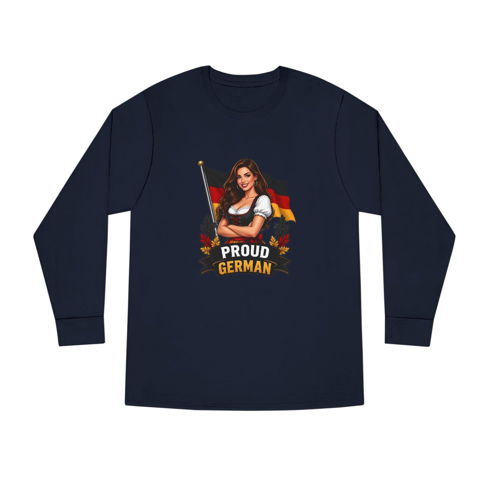 Proud German Long Sleeve Tee — Oktoberfest Bavarian Flag Design - Image 49