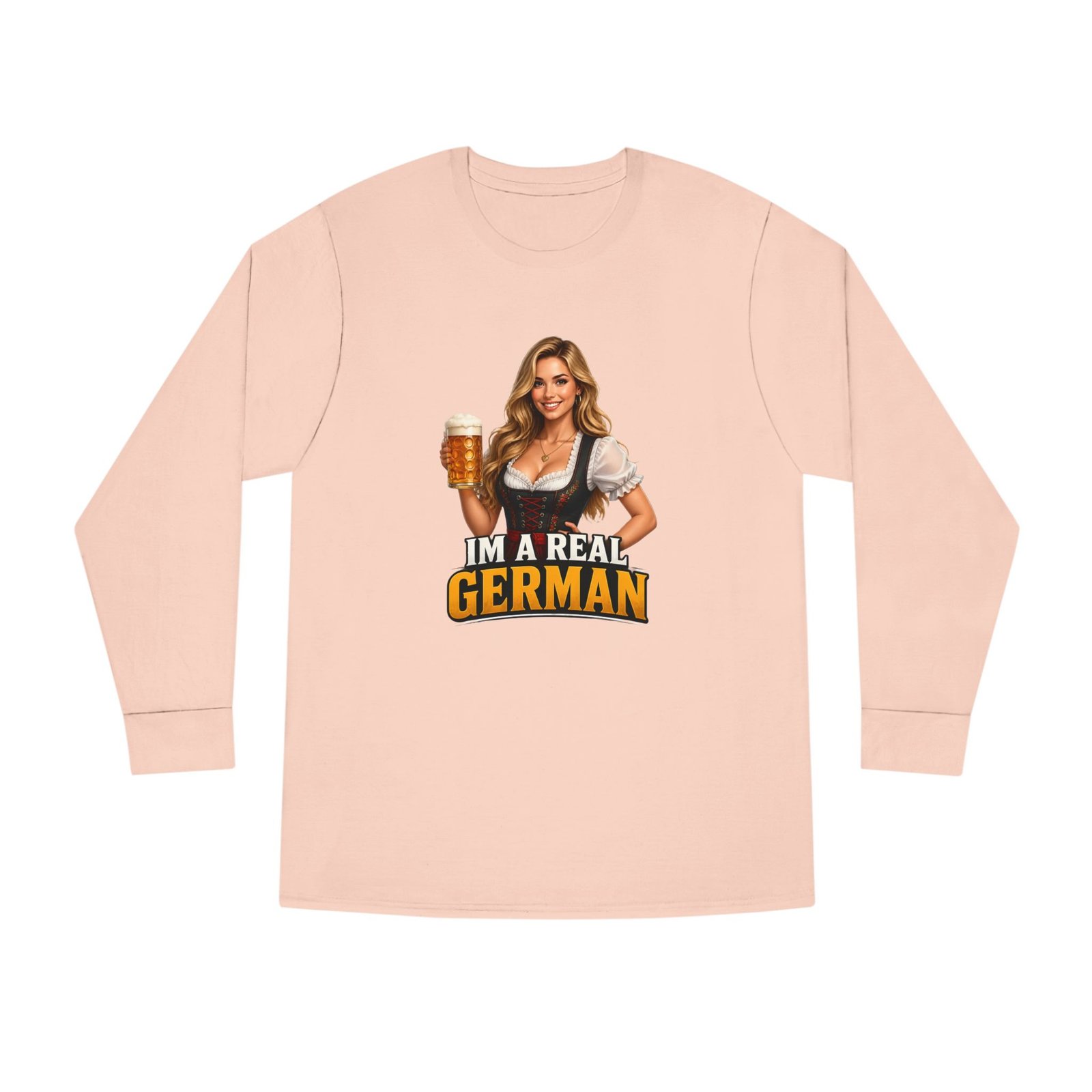 I'm A Real German Long Sleeve Tee — Oktoberfest Beer Dirndl Graphic - Image 17