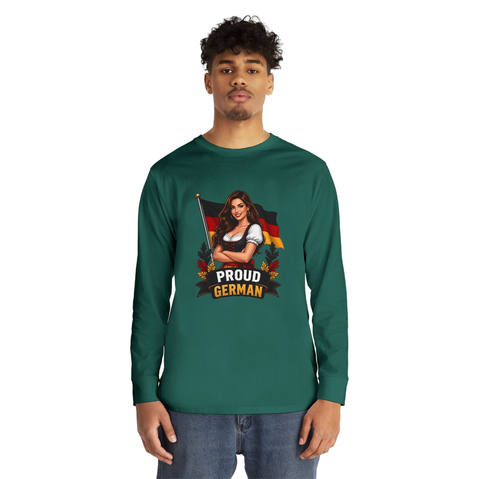 Proud German Long Sleeve Tee — Oktoberfest Bavarian Flag Design - Image 43