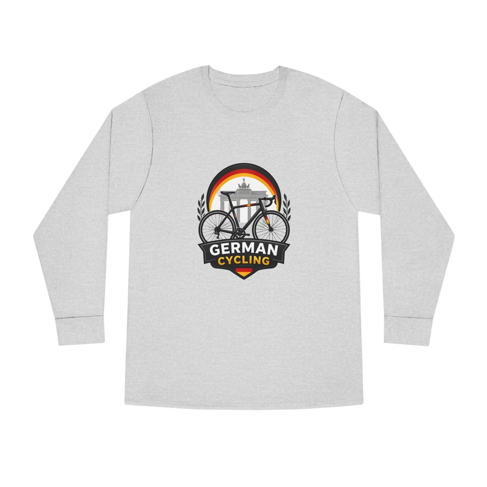 German Cycling Long Sleeve Tee — Retro Berlin Bike Logo - Image 5