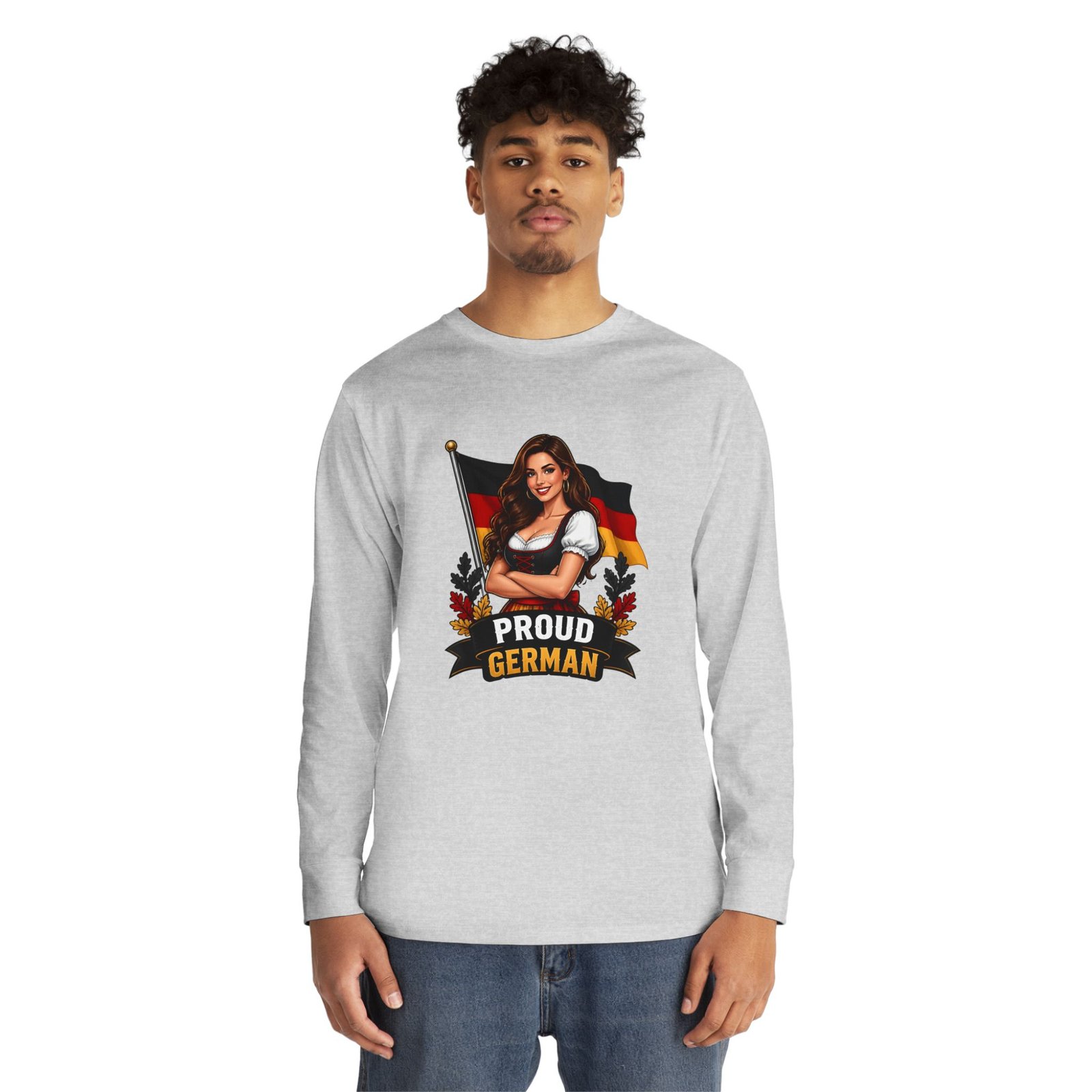 Proud German Long Sleeve Tee — Oktoberfest Bavarian Flag Design - Image 7