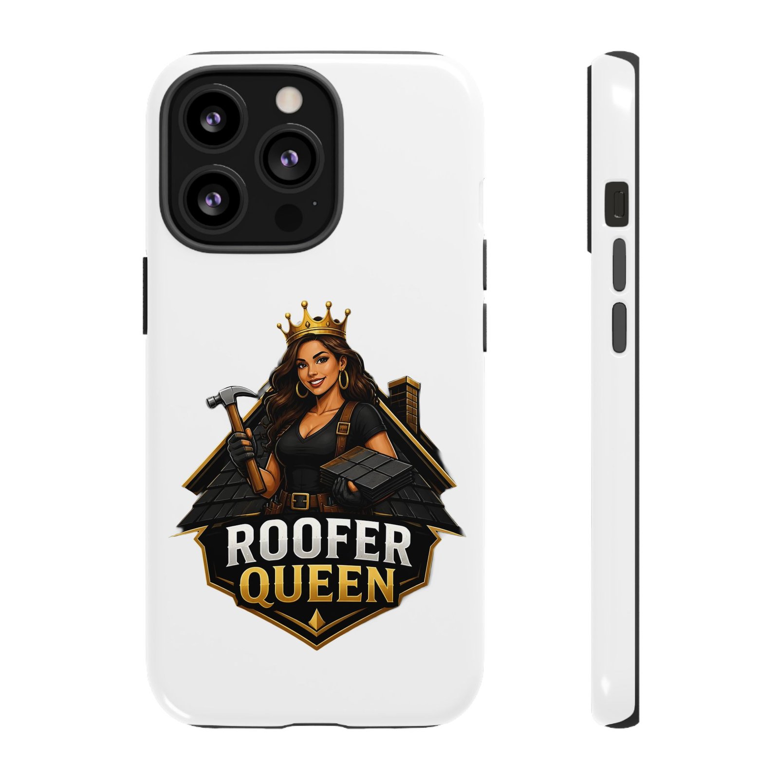 Roofer Queen Phone Case — Protective Hard Phone Case with 'Roofer Queen' Graphic - Image 35
