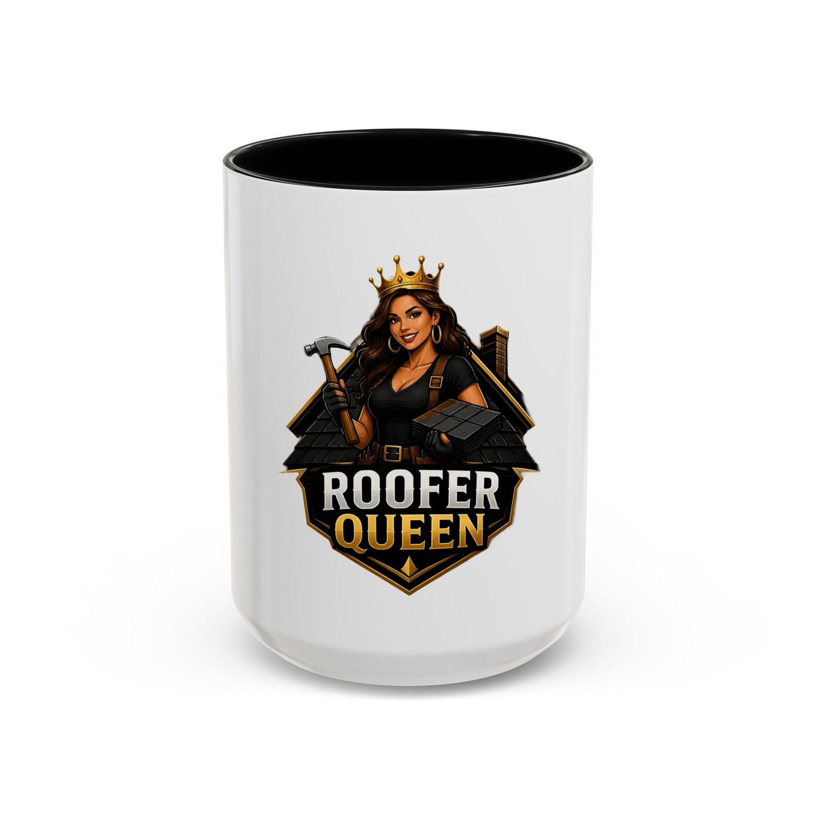 Roofer Queen Coffee Mug — Crowned Female Roofer Design (11/15oz) - Image 17