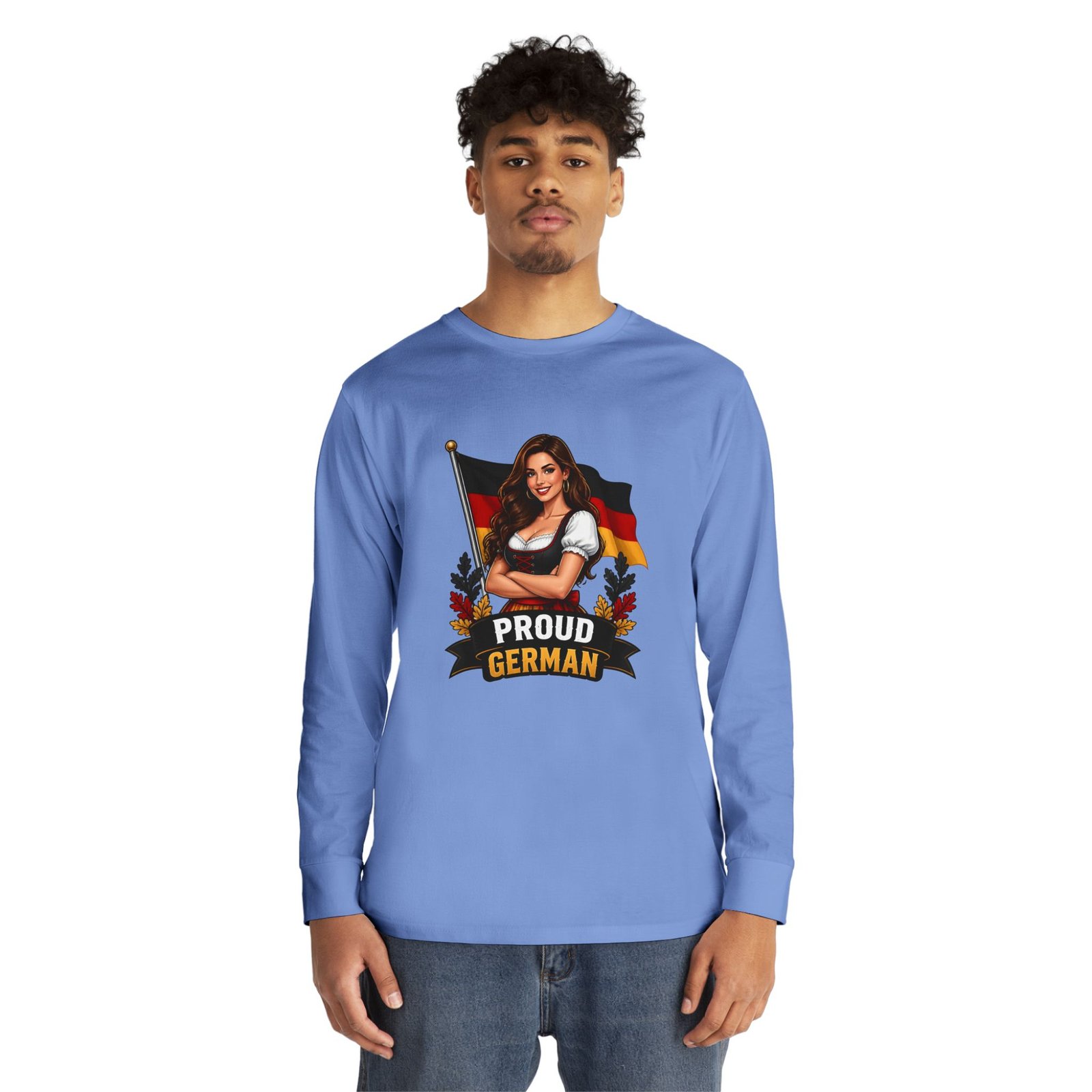 Proud German Long Sleeve Tee — Oktoberfest Bavarian Flag Design - Image 47