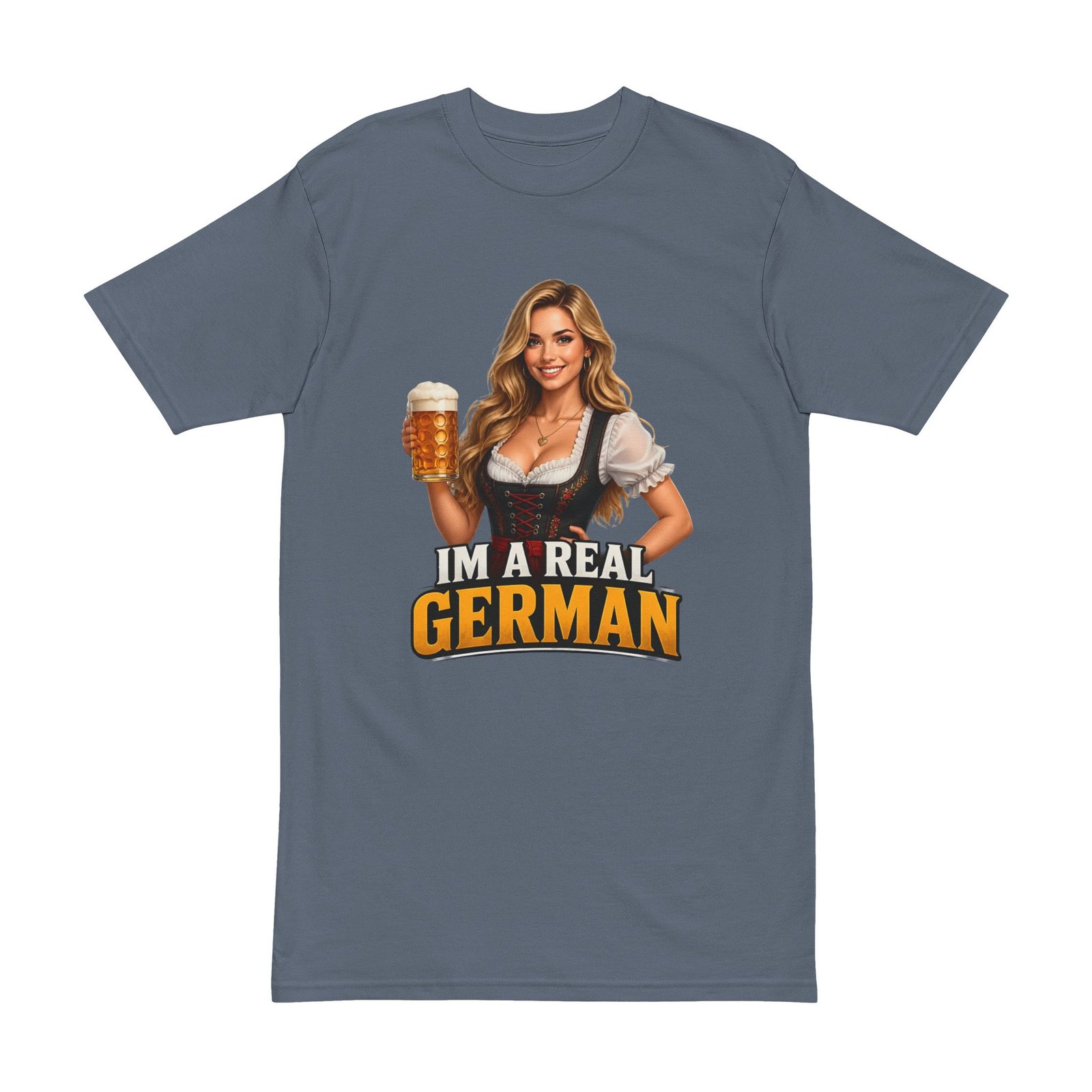 T-Shirt — "I'm a Real German" Beer Girl Oktoberfest Tee - Image 5