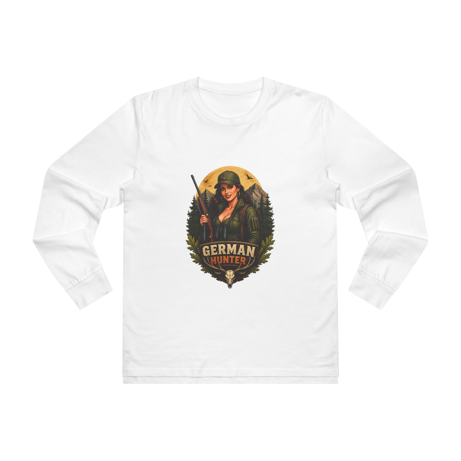 German Hunter Long Sleeve Tee — Vintage Hunting Graphic