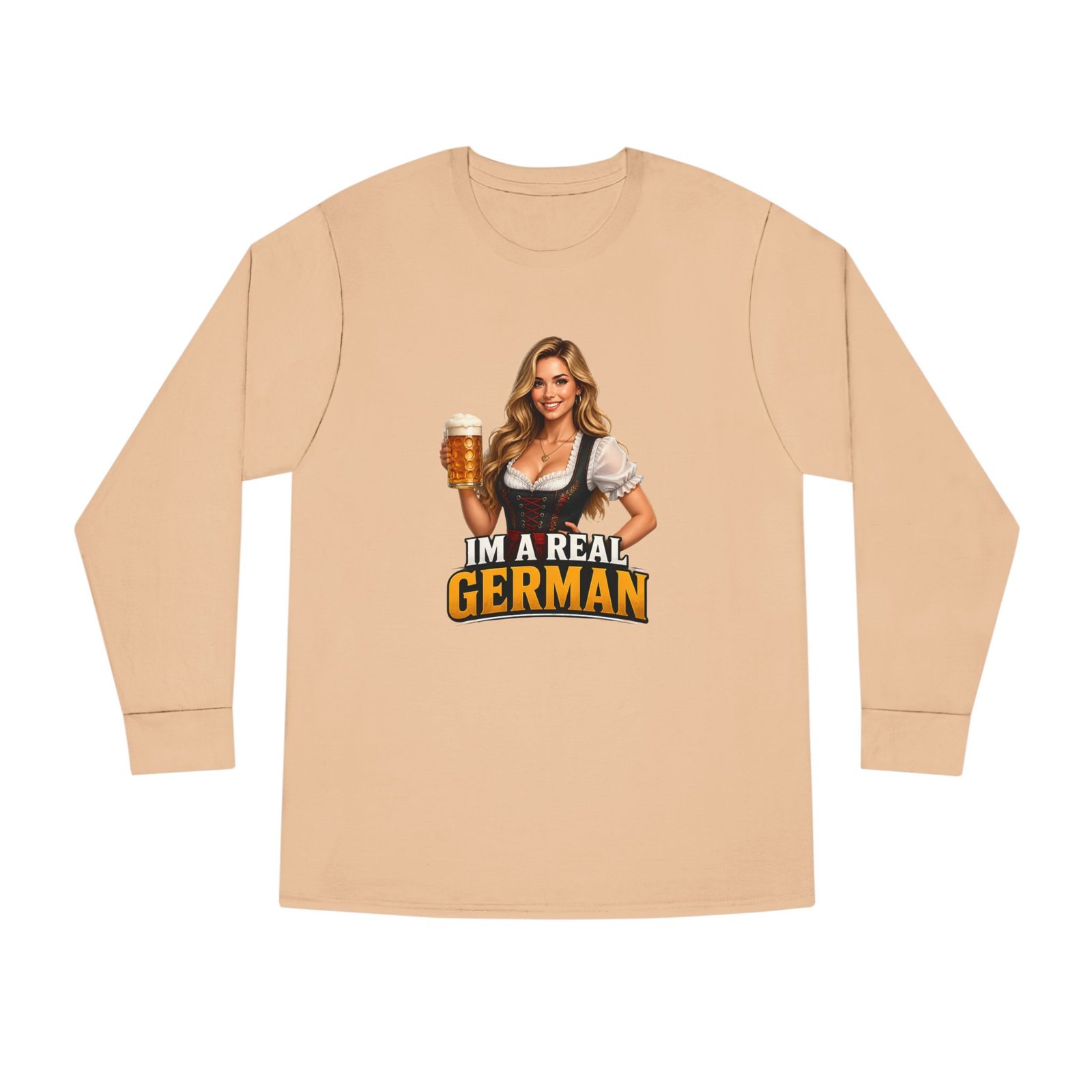I'm A Real German Long Sleeve Tee — Oktoberfest Beer Dirndl Graphic - Image 21