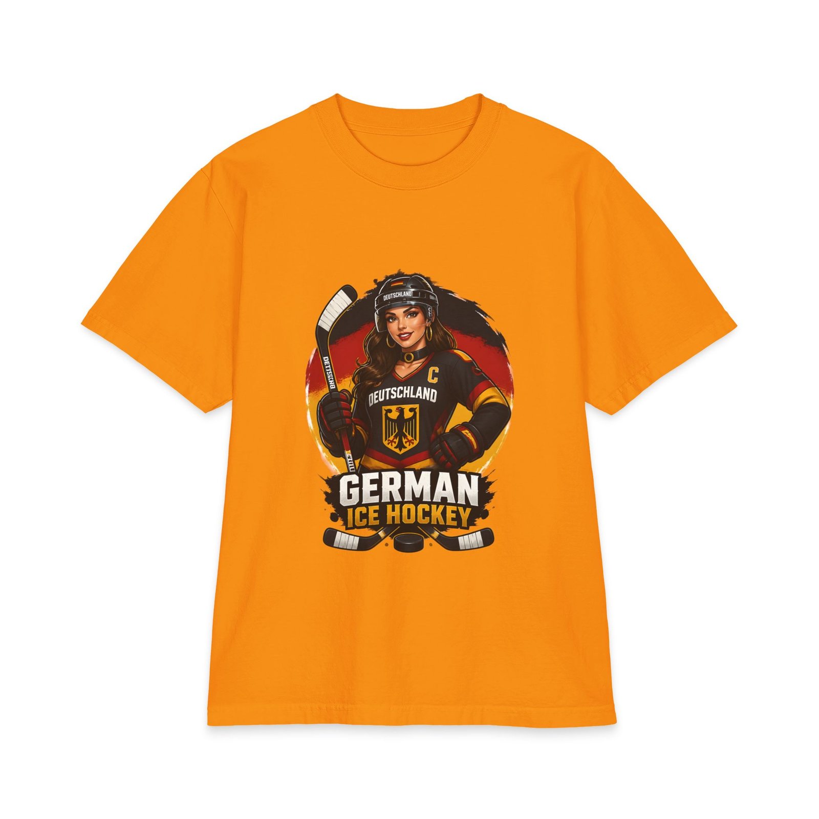 German Ice Hockey T-Shirt – Deutschland Women’s Hockey Player Graphic - Image 11