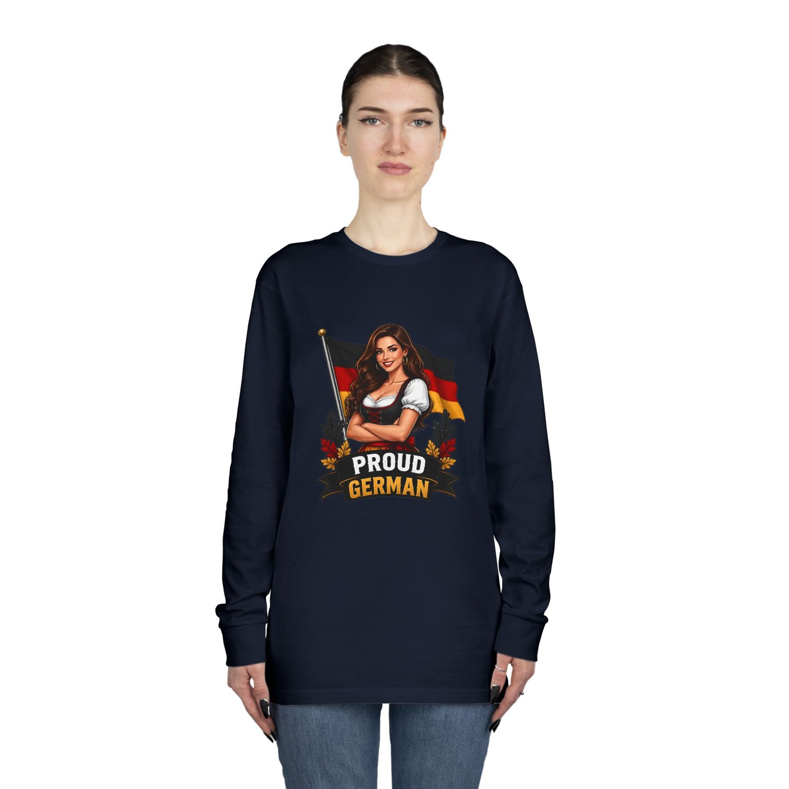 Proud German Long Sleeve Tee — Oktoberfest Bavarian Flag Design - Image 52