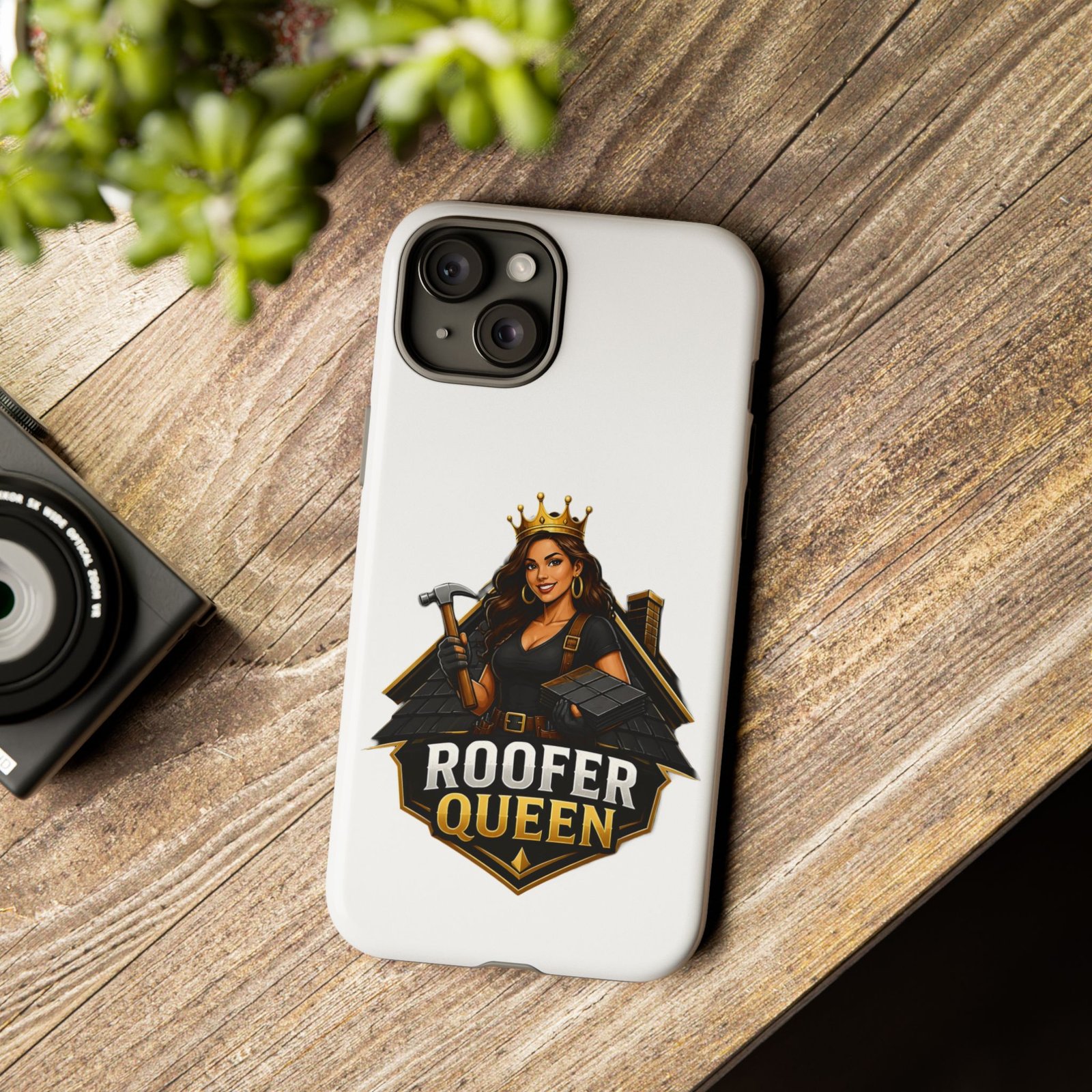 Roofer Queen Phone Case — Protective Hard Phone Case with 'Roofer Queen' Graphic - Image 103