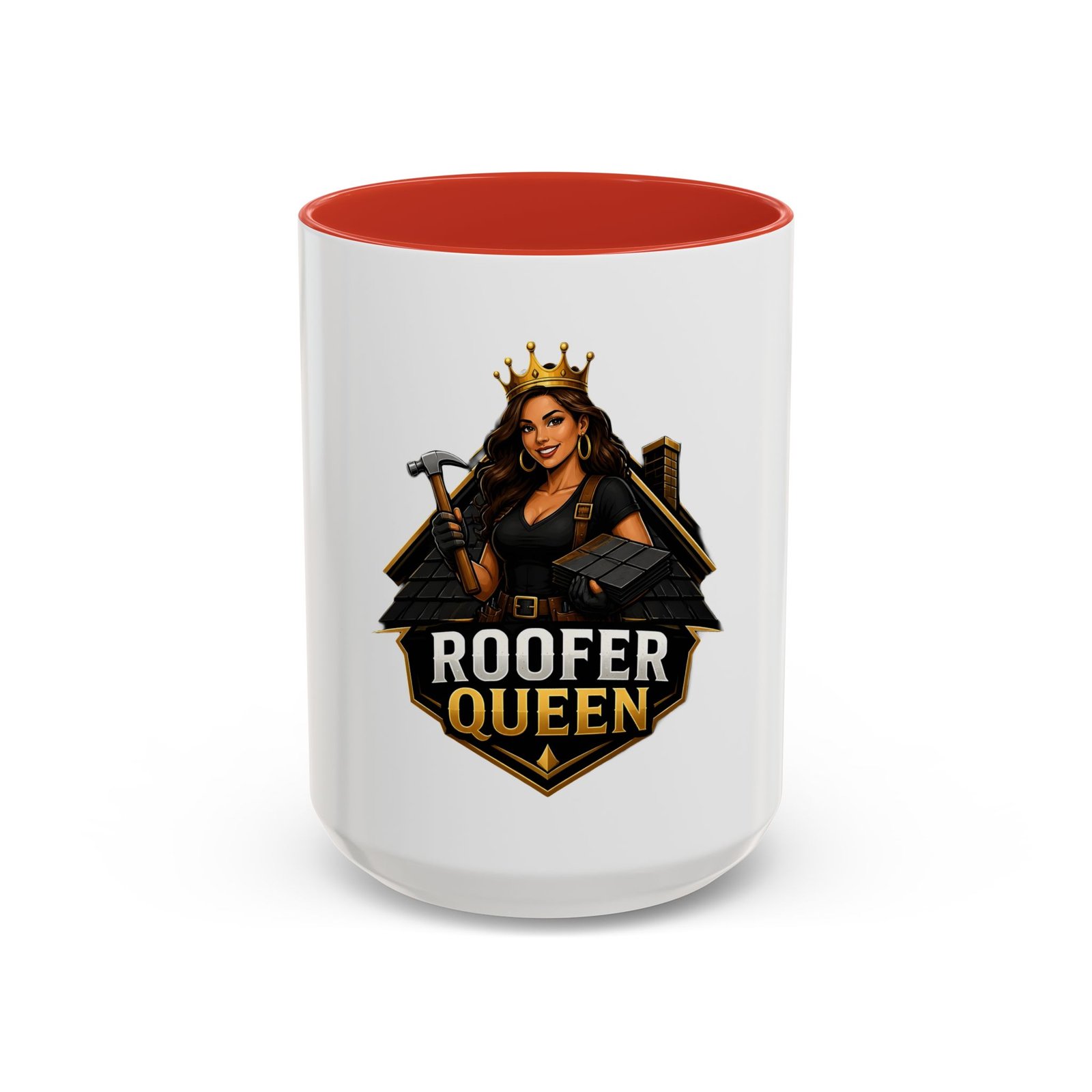Roofer Queen Coffee Mug — Crowned Female Roofer Design (11/15oz) - Image 29