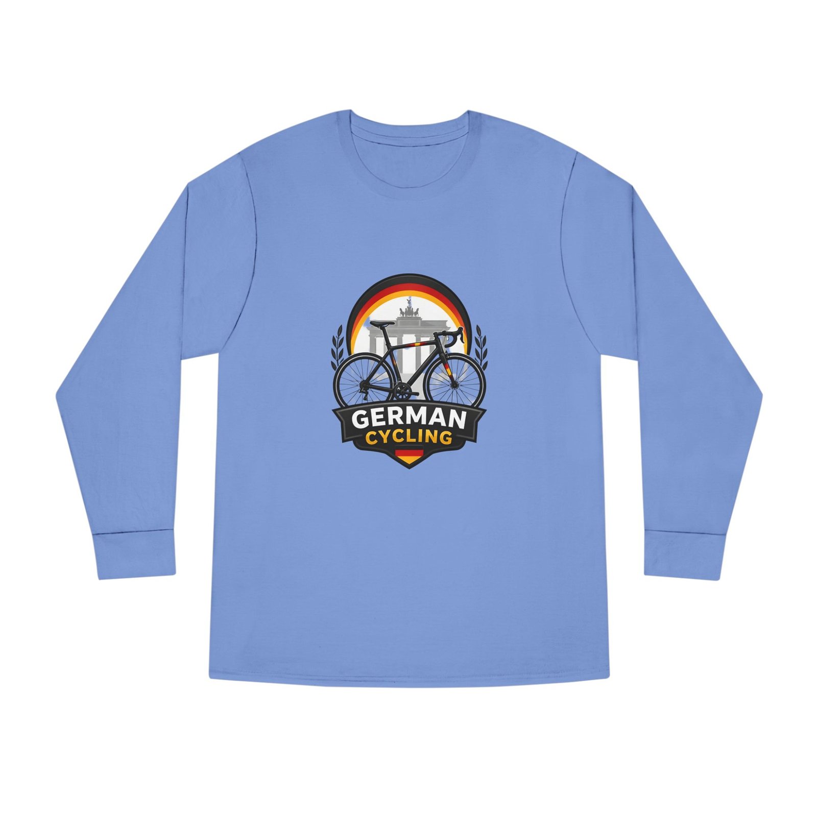 German Cycling Long Sleeve Tee — Retro Berlin Bike Logo - Image 45
