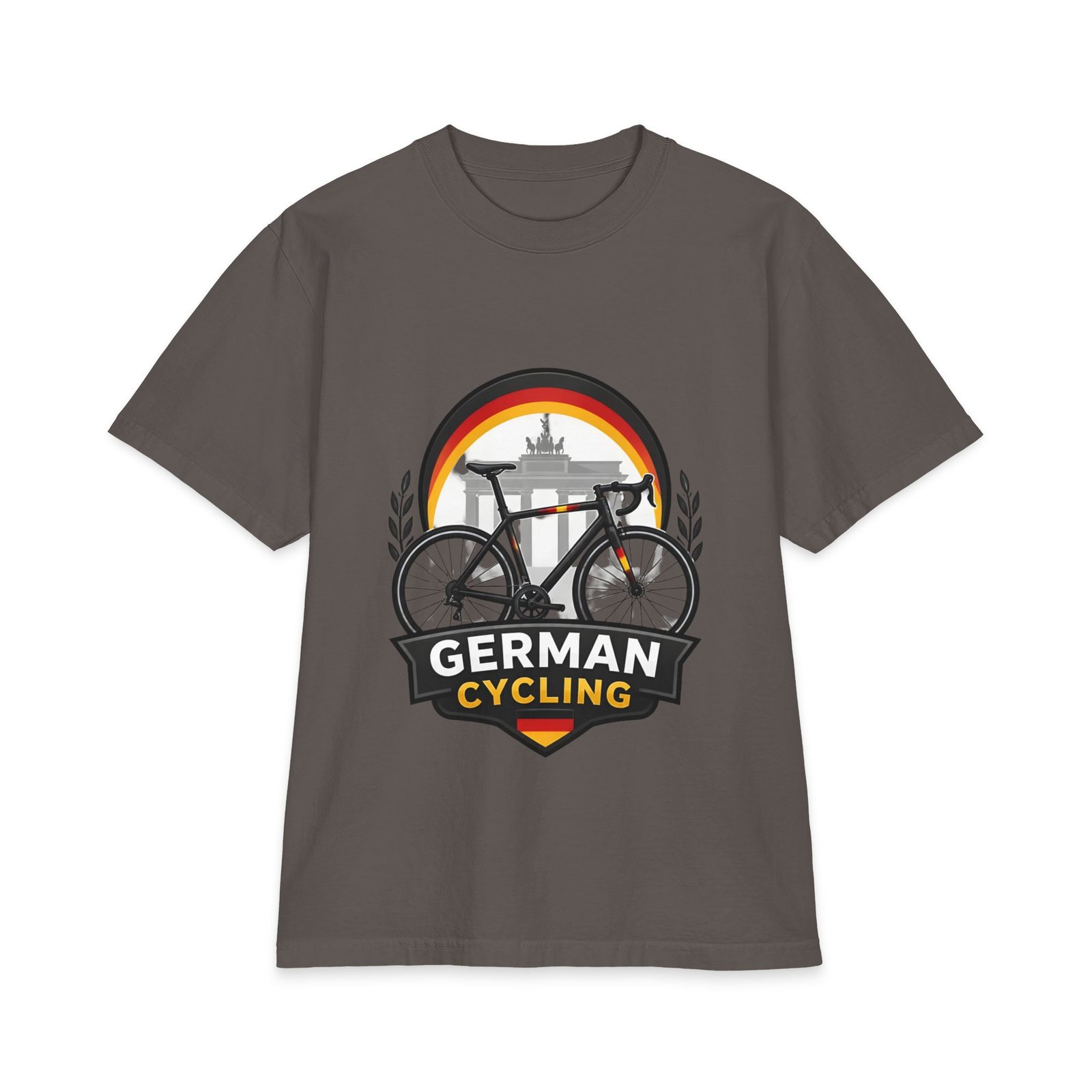 German Cycling T‑Shirt – Retro Brandenburg Gate Bike Design - Image 3