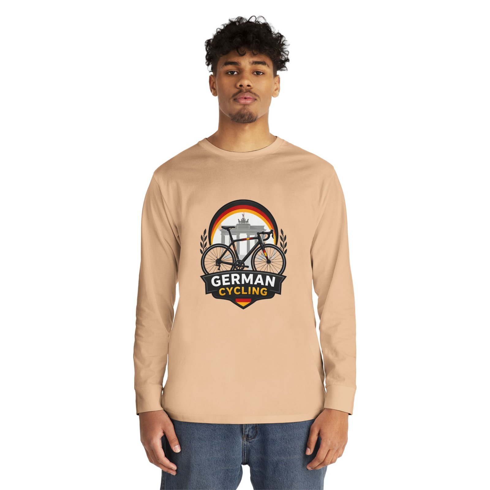 German Cycling Long Sleeve Tee — Retro Berlin Bike Logo - Image 23