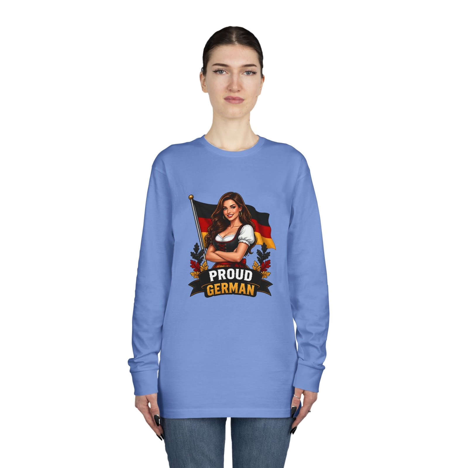 Proud German Long Sleeve Tee — Oktoberfest Bavarian Flag Design - Image 48
