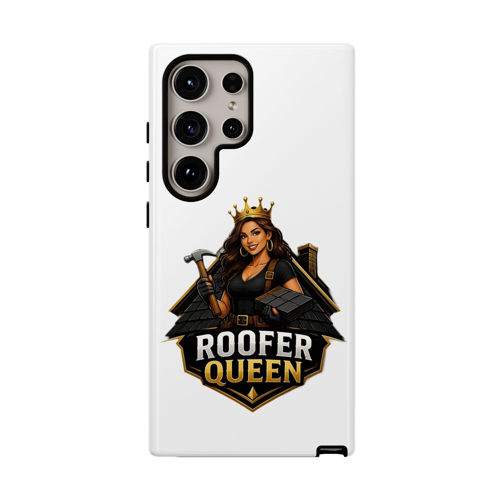 Roofer Queen Phone Case — Protective Hard Phone Case with 'Roofer Queen' Graphic - Image 135