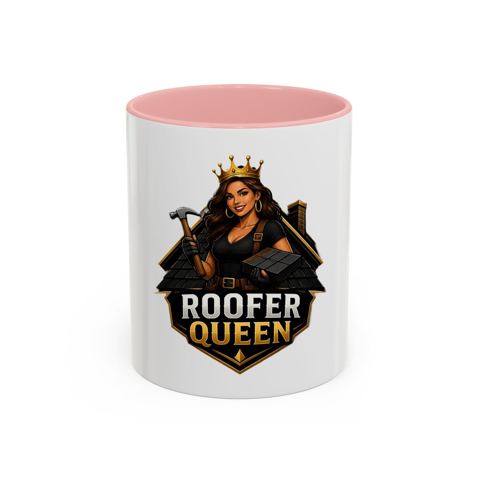 Roofer Queen Coffee Mug — Crowned Female Roofer Design (11/15oz) - Image 9