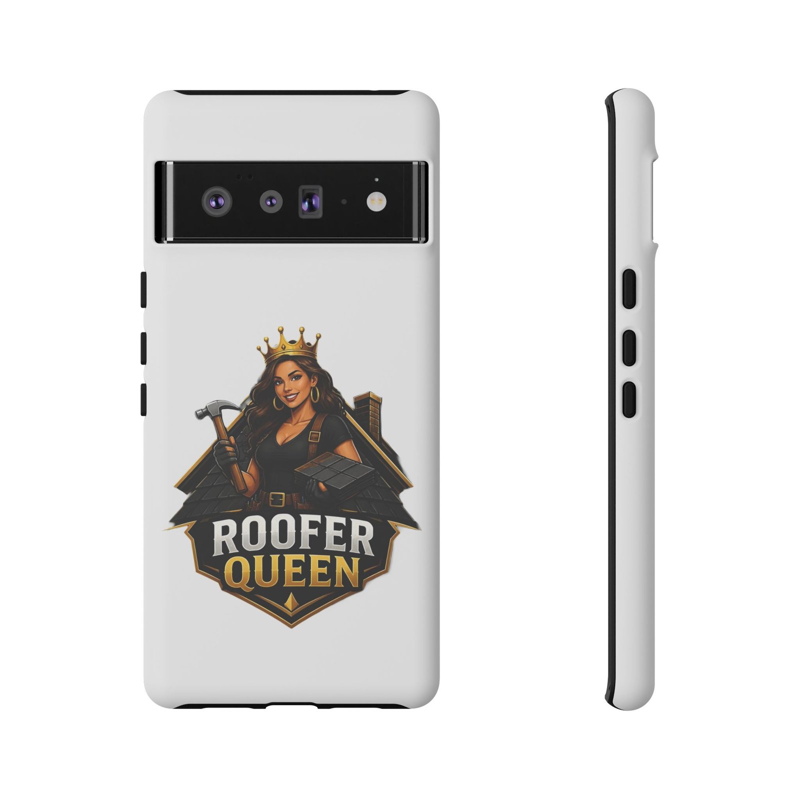 Roofer Queen Phone Case — Protective Hard Phone Case with 'Roofer Queen' Graphic - Image 91