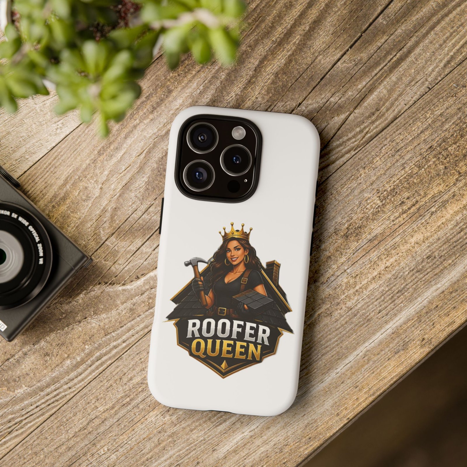 Roofer Queen Phone Case — Protective Hard Phone Case with 'Roofer Queen' Graphic - Image 182