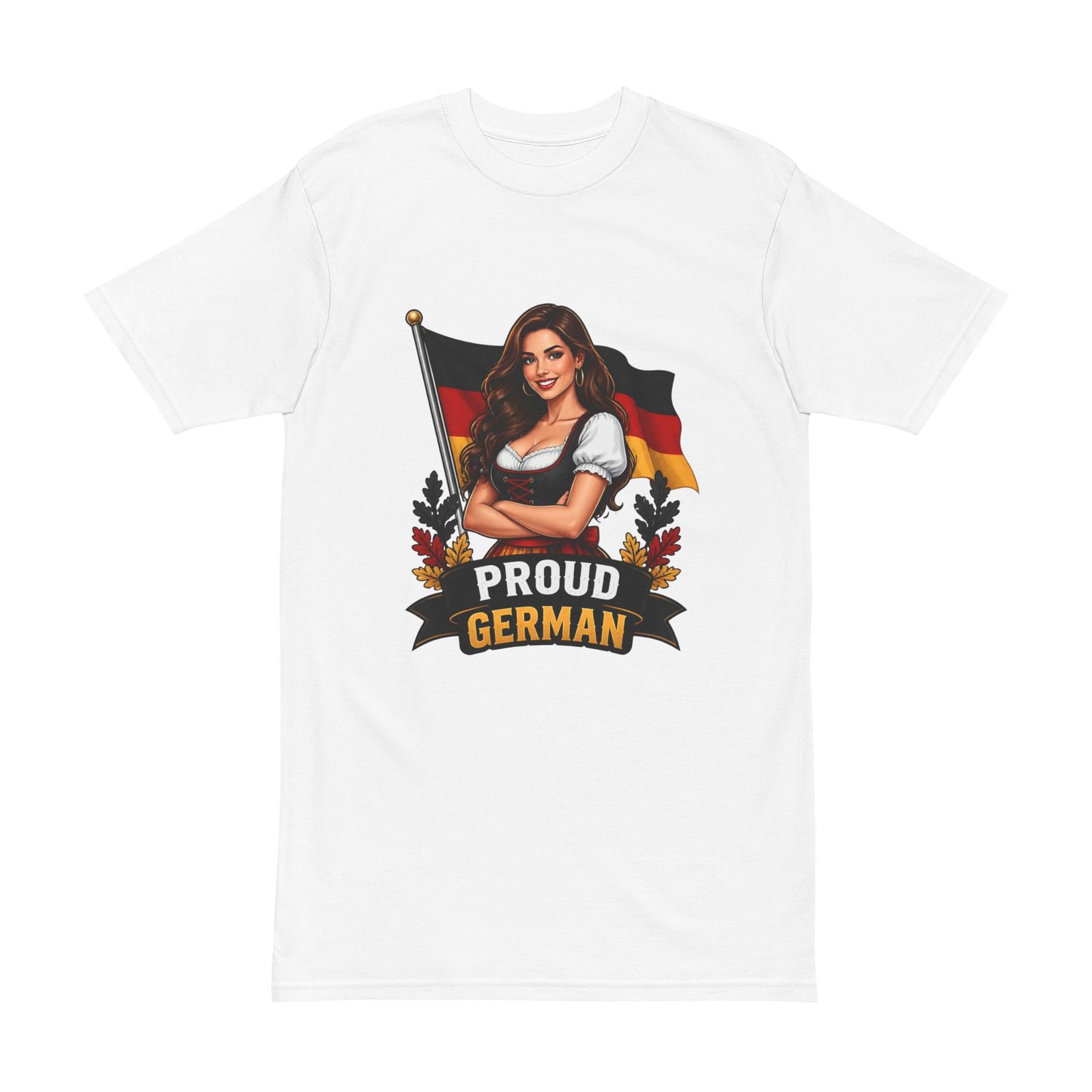 Proud German T-Shirt — Oktoberfest Dirndl Flag Tee - Image 3
