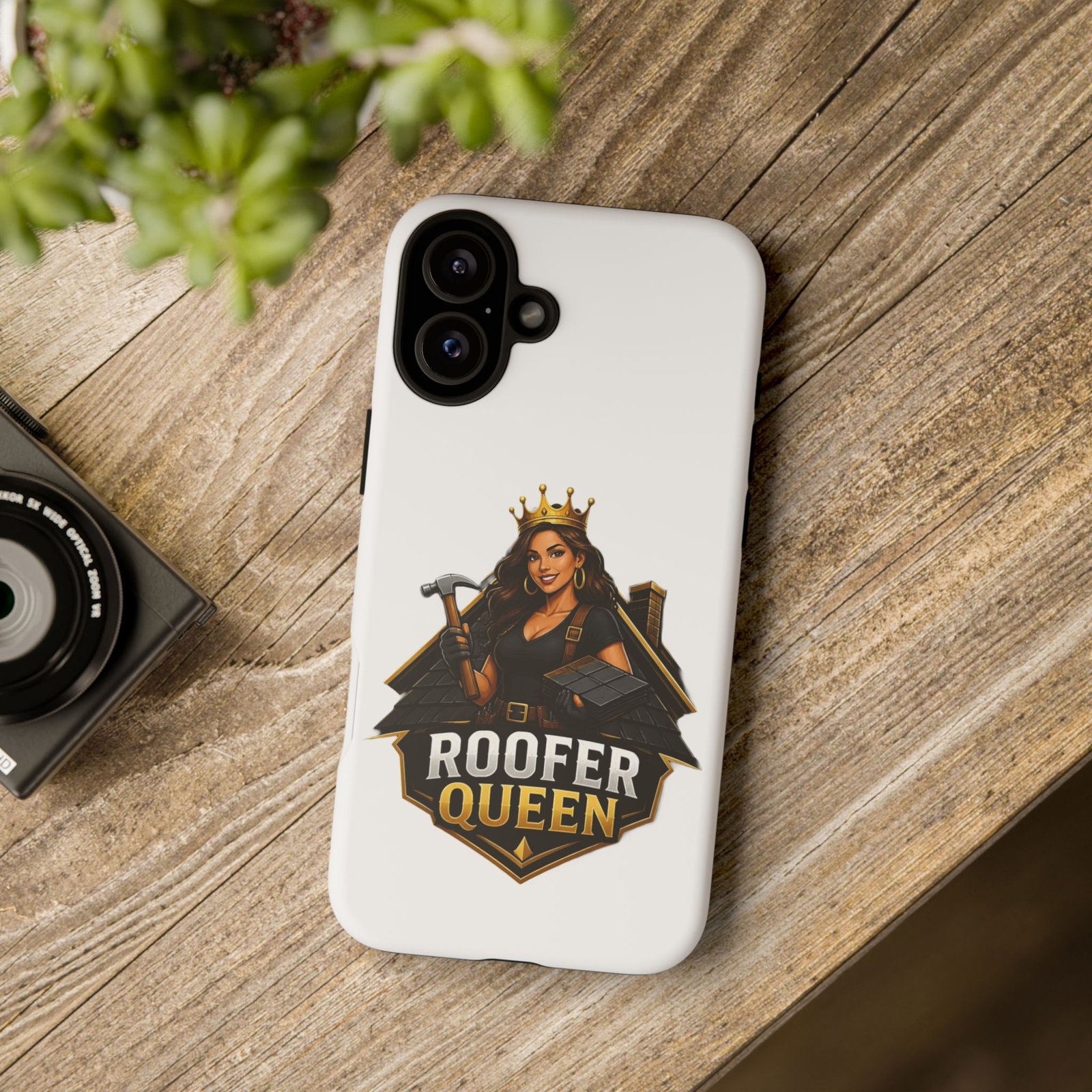Roofer Queen Phone Case — Protective Hard Phone Case with 'Roofer Queen' Graphic - Image 174