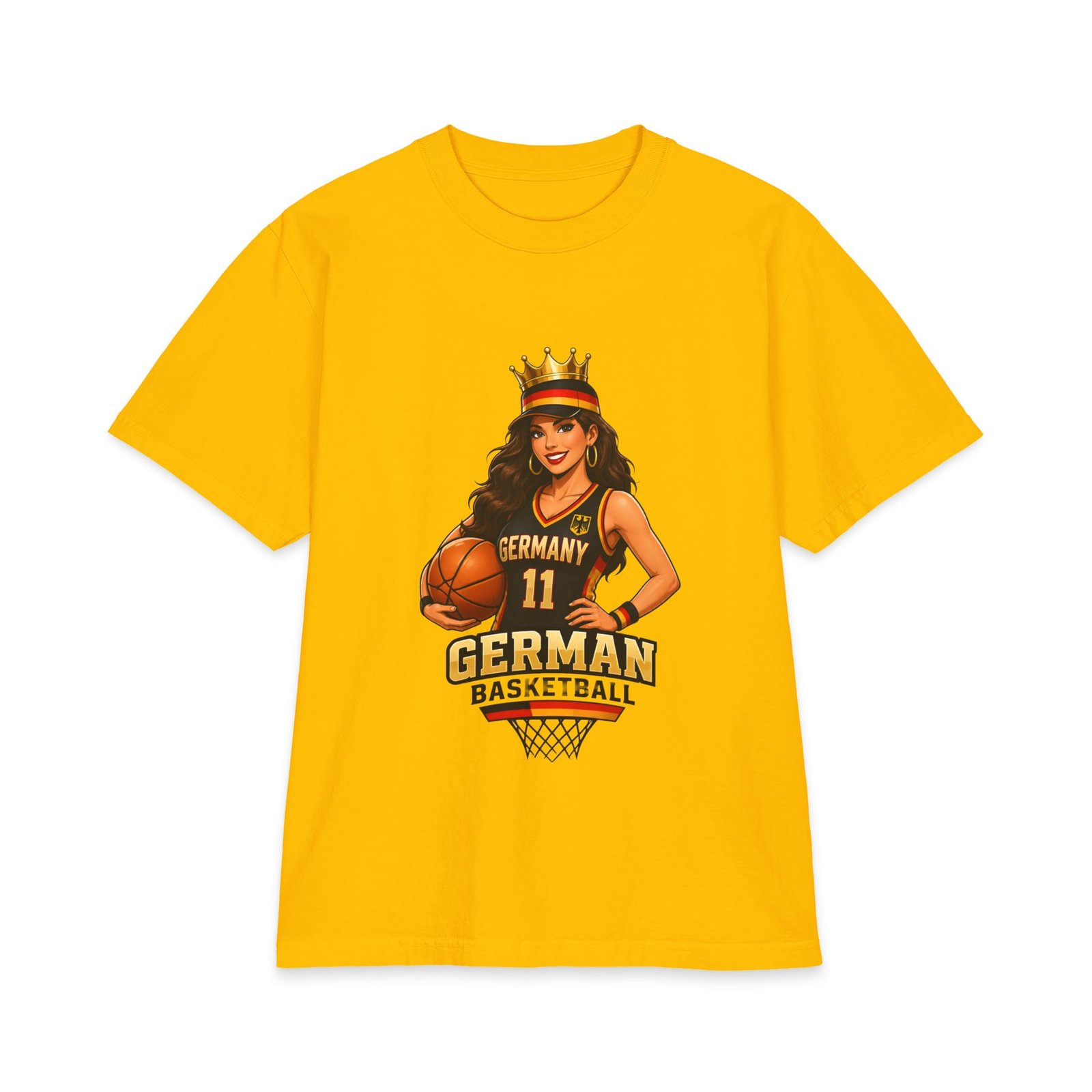 German Basketball Queen T-Shirt — Women’s #11 Basketball Jersey Graphic Tee - Image 13