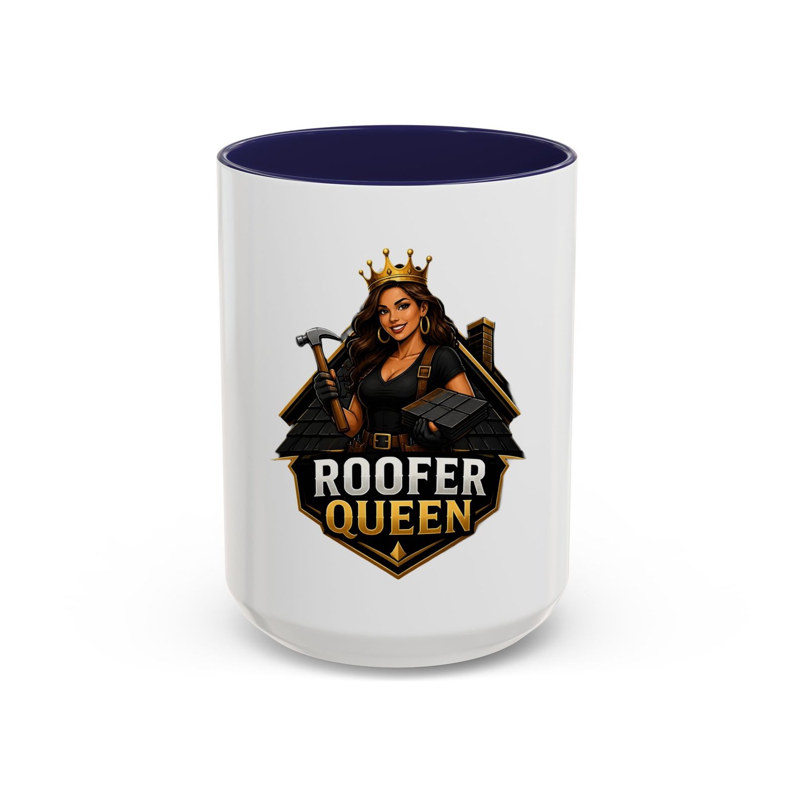 Roofer Queen Coffee Mug — Crowned Female Roofer Design (11/15oz) - Image 21