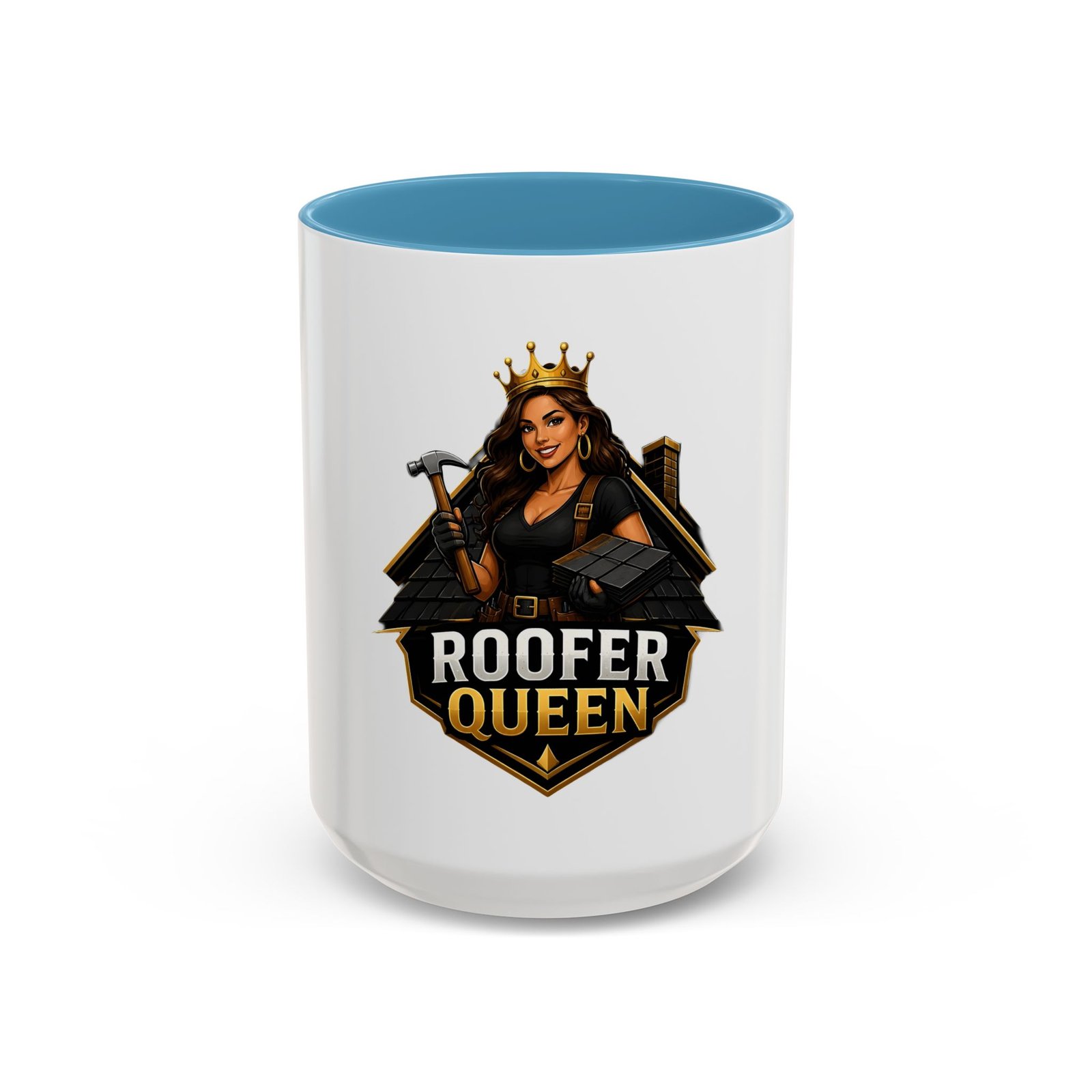 Roofer Queen Coffee Mug — Crowned Female Roofer Design (11/15oz) - Image 37