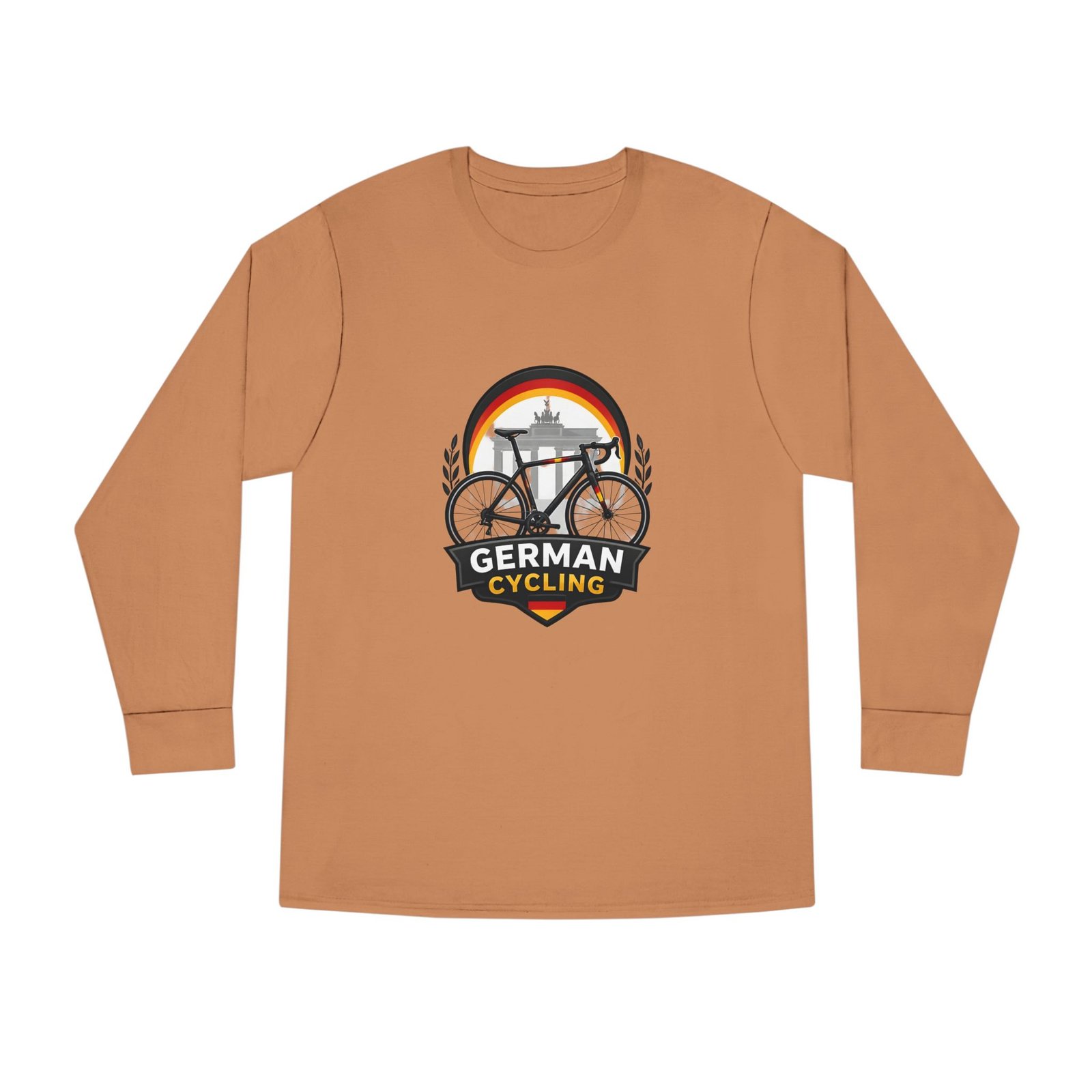 German Cycling Long Sleeve Tee — Retro Berlin Bike Logo - Image 25