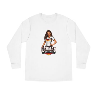 German Soccer Long Sleeve Tee — Woman Player Graphic