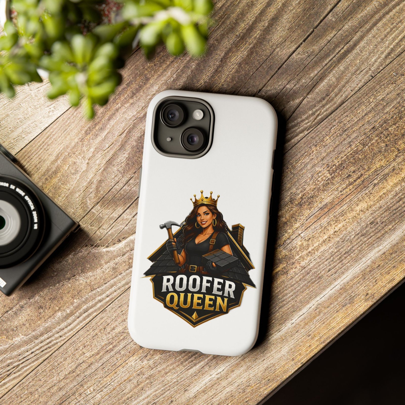Roofer Queen Phone Case — Protective Hard Phone Case with 'Roofer Queen' Graphic - Image 97