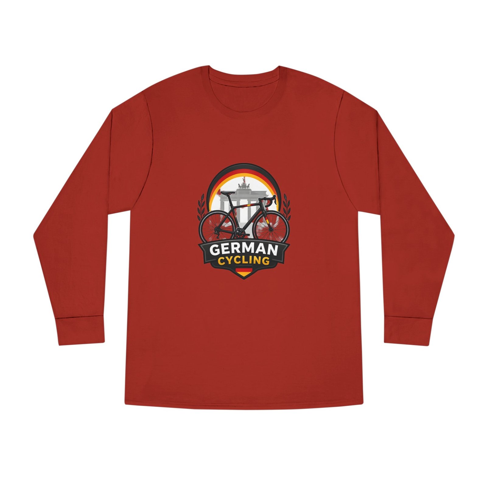 German Cycling Long Sleeve Tee — Retro Berlin Bike Logo - Image 9