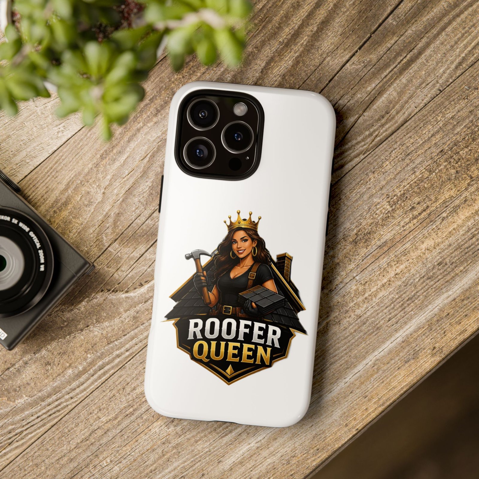 Roofer Queen Phone Case — Protective Hard Phone Case with 'Roofer Queen' Graphic - Image 186