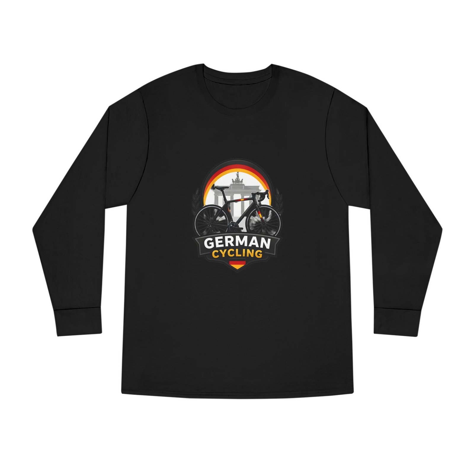 German Cycling Long Sleeve Tee — Retro Berlin Bike Logo - Image 13
