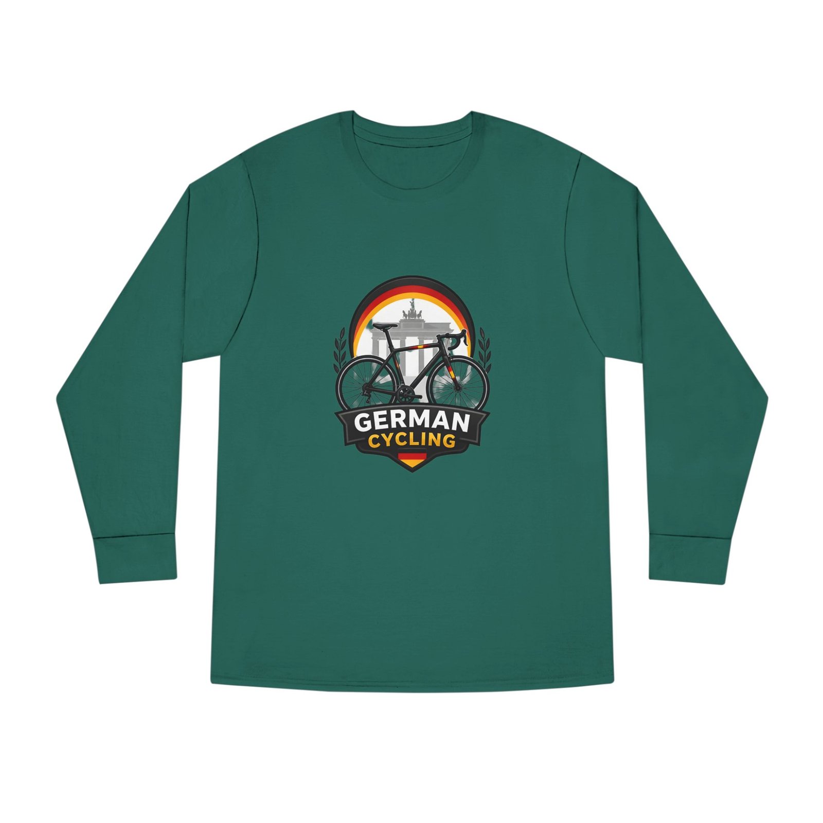 German Cycling Long Sleeve Tee — Retro Berlin Bike Logo - Image 41
