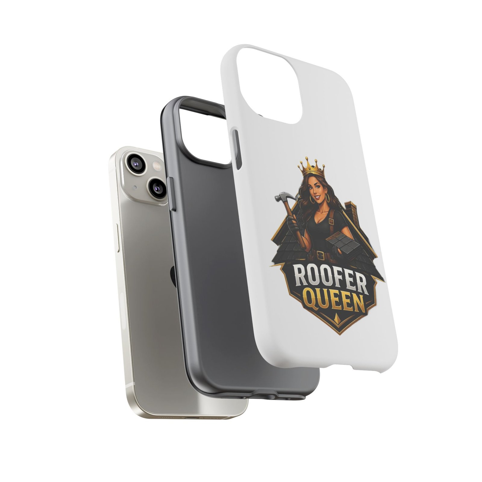 Roofer Queen Phone Case — Protective Hard Phone Case with 'Roofer Queen' Graphic - Image 53