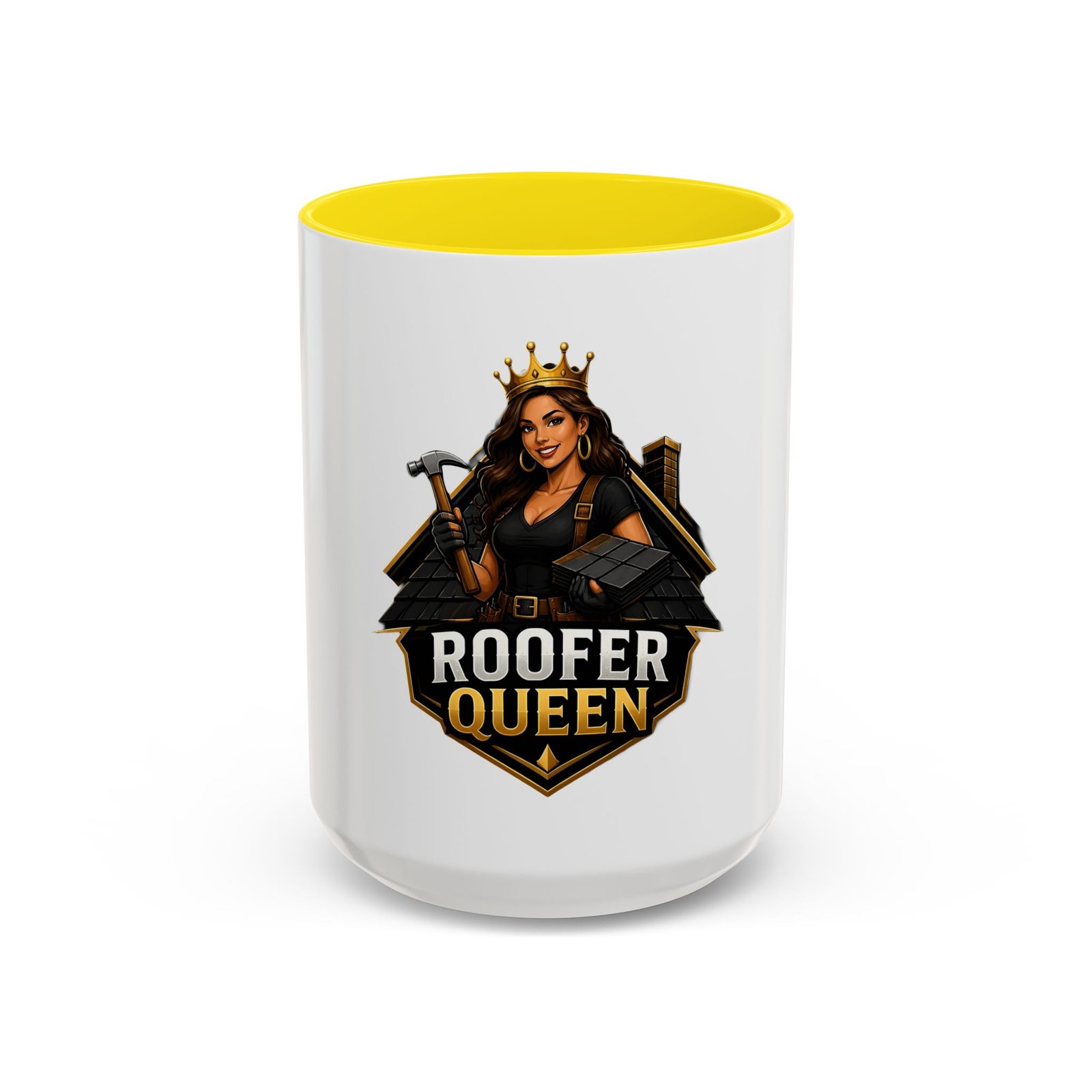 Roofer Queen Coffee Mug — Crowned Female Roofer Design (11/15oz) - Image 53