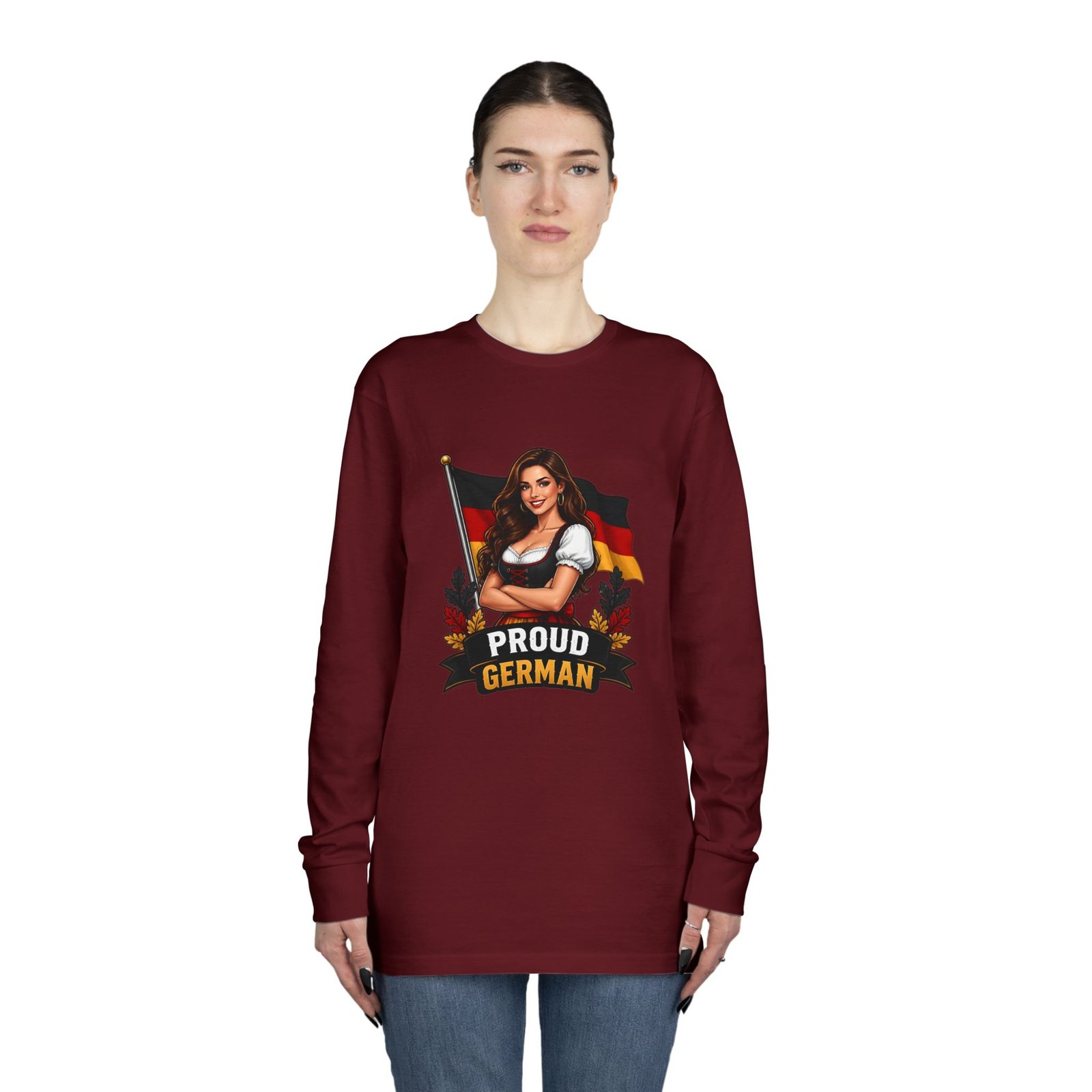 Proud German Long Sleeve Tee — Oktoberfest Bavarian Flag Design - Image 56