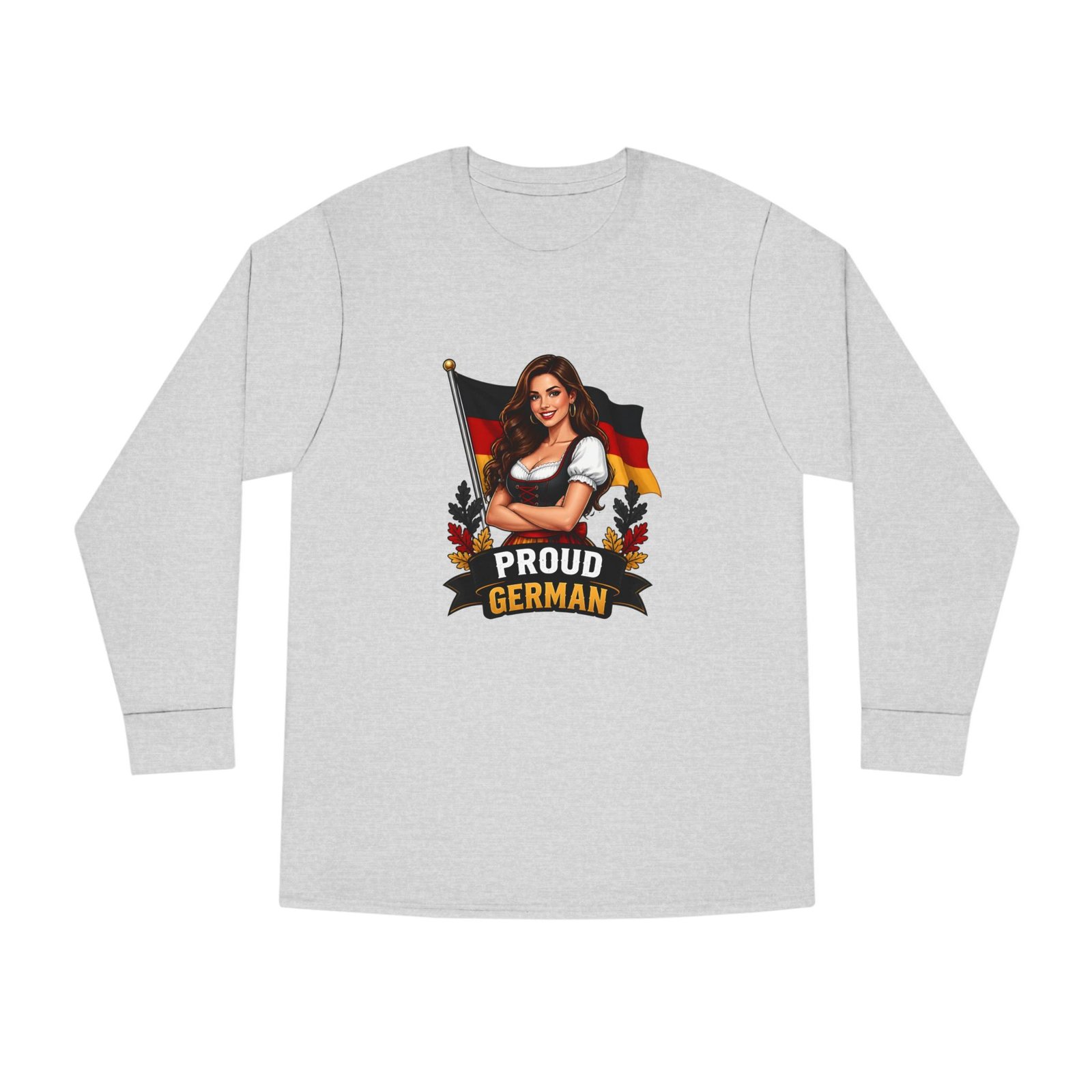 Proud German Long Sleeve Tee — Oktoberfest Bavarian Flag Design - Image 5