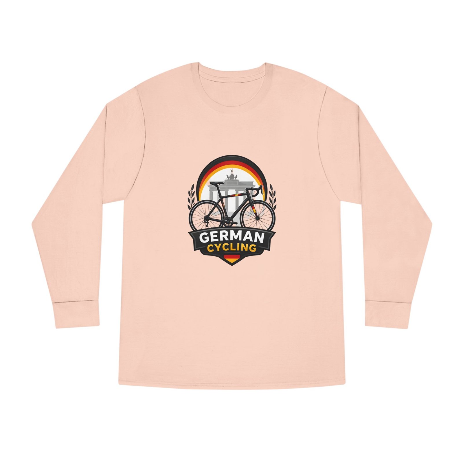 German Cycling Long Sleeve Tee — Retro Berlin Bike Logo - Image 17
