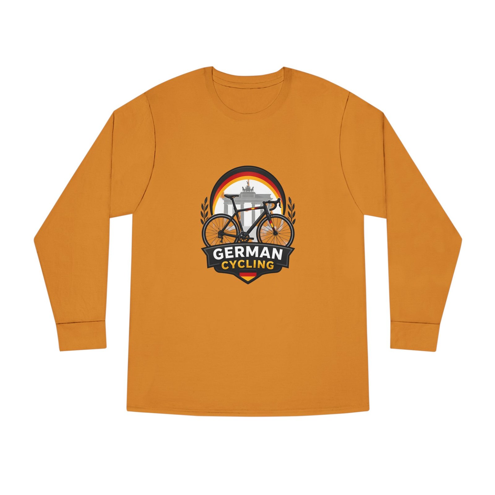 German Cycling Long Sleeve Tee — Retro Berlin Bike Logo - Image 29