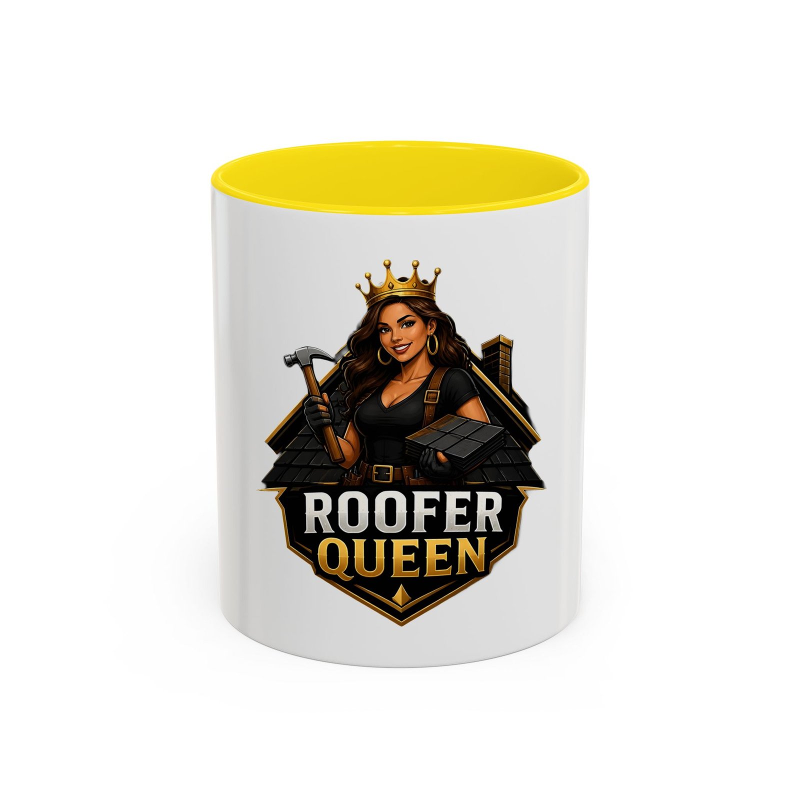 Roofer Queen Coffee Mug — Crowned Female Roofer Design (11/15oz) - Image 45
