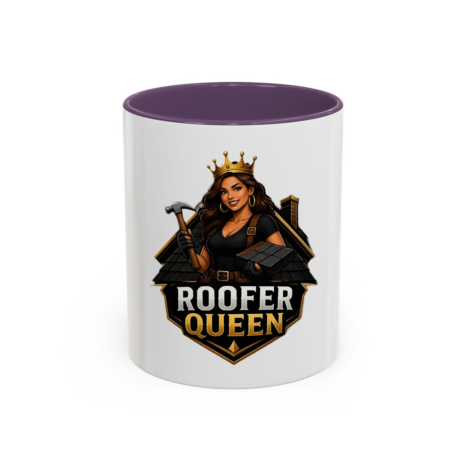 Roofer Queen Coffee Mug — Crowned Female Roofer Design (11/15oz) - Image 61