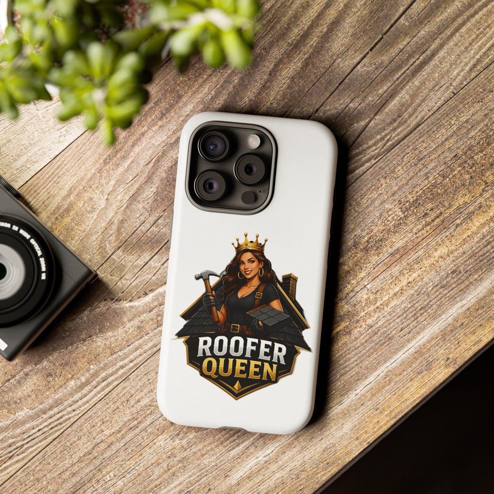 Roofer Queen Phone Case — Protective Hard Phone Case with 'Roofer Queen' Graphic - Image 109